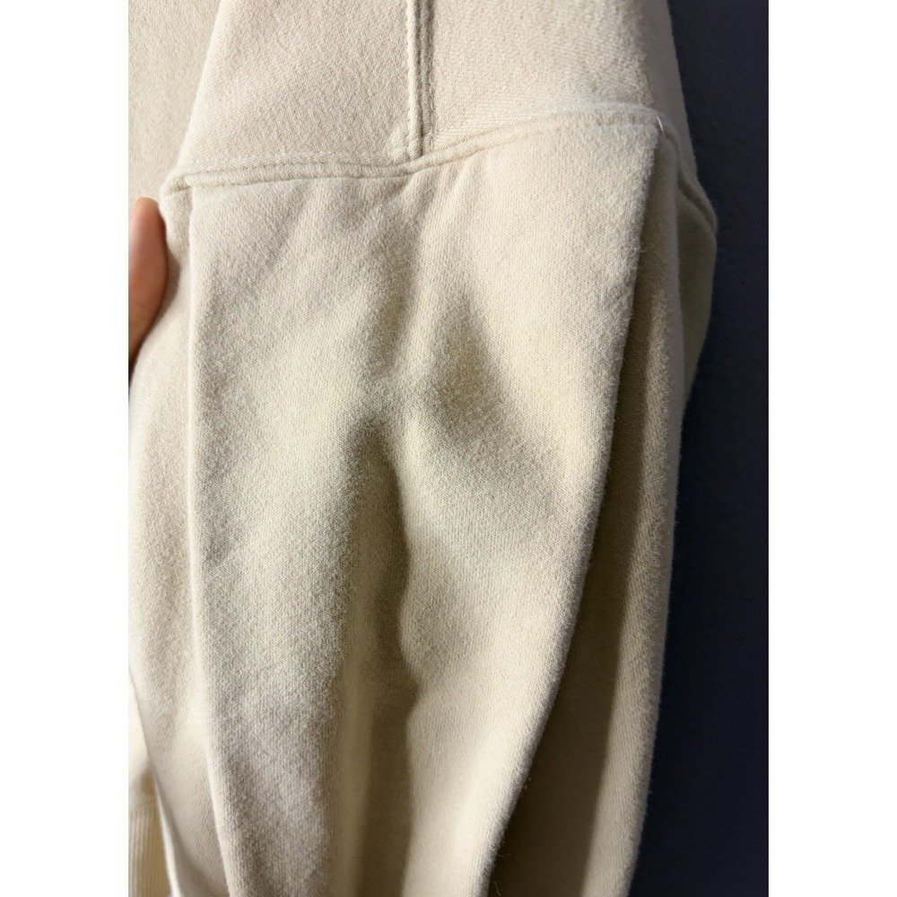 Popflex Women's Small Sweatshirt Belle Crewneck Pullover Beige Puff Sleeve Crop - Picture 4 of 7